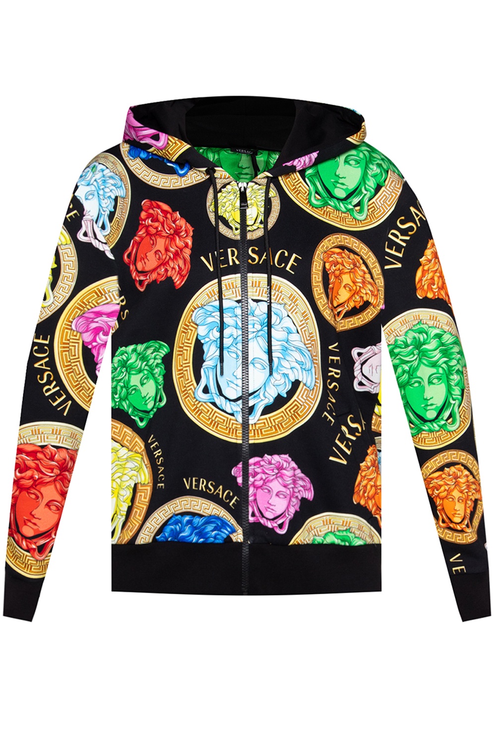 Versace multicolor best sale medusa hoodie